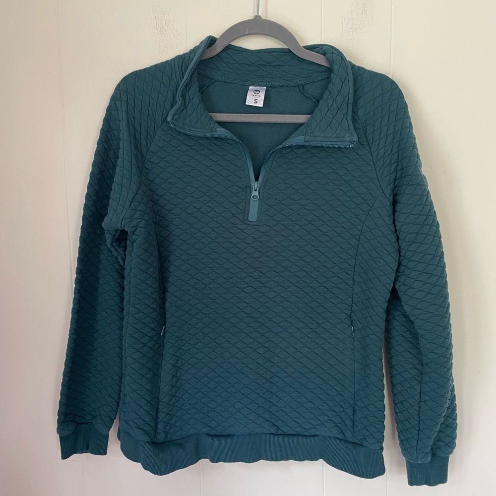 Senita Athletics Quilted 1/4 Zip Pullover ~ Zippered Pockets ~ Women’s Size S